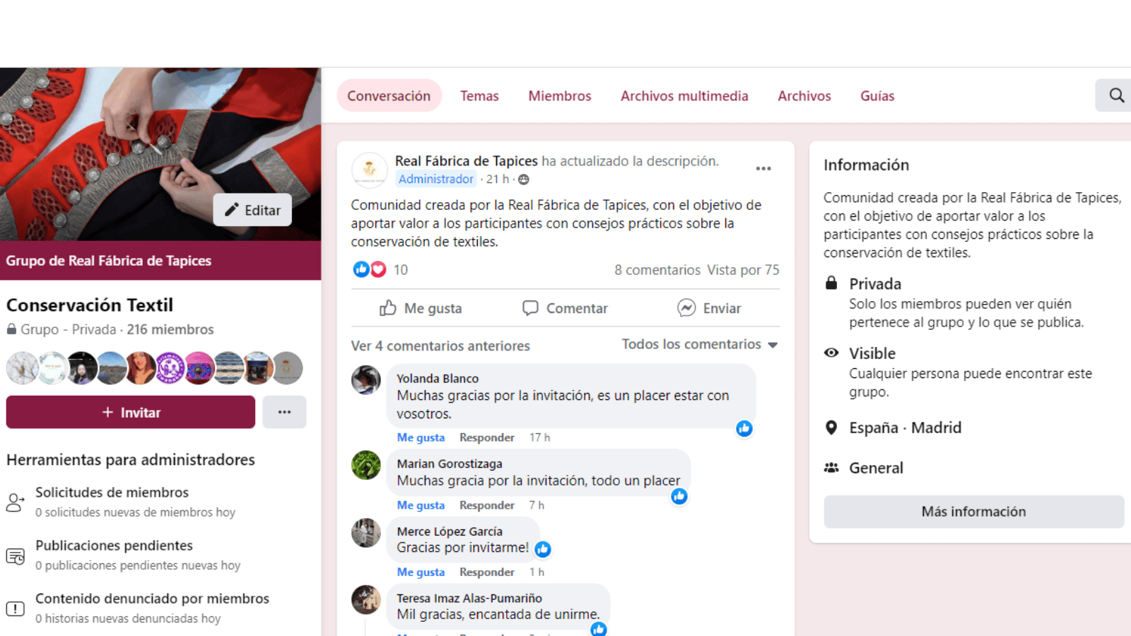 creamos grupo de Facebook